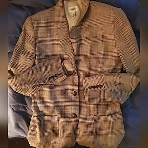 Talbot’s silk blend houndstooth jacket 12
